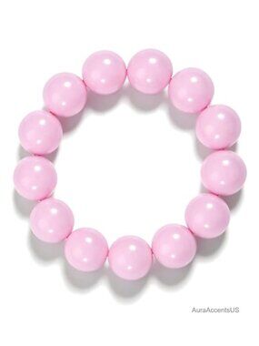 Chunky Acrylic Beaded Stretch Bracelet for Women Minimalist Stackable